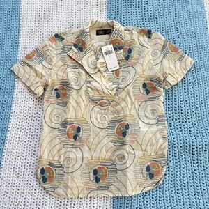 RRL Ralph Lauren Kids Beige Patterned Shirt